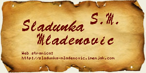 Sladunka Mladenović vizit kartica